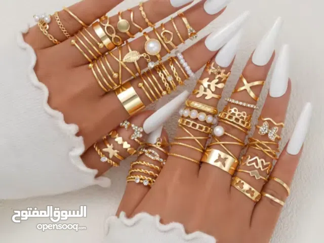 58PCS   Fashion Metal Gold Plated  Finger Ring Jewellery Gift