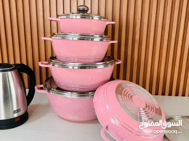 طقم طناجر جرانيت السكب 5 قطع ثقيل