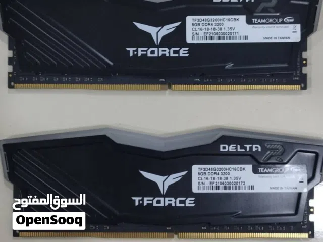 رامات TeamGroup T-Force بحجم 16GB (قطعتين) تعني غالبًا كِت (Kit) مكوّن من 2×8GB، وهاي من أفضل الخيار