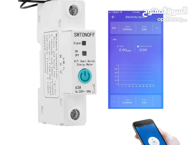 قاطع كهرباء ذكي Ewelink Smart WIFI Energy Power Meter Alexa google for Smart home