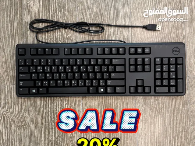 مخفَّضة 50% - لوحة مفاتيح ديل جديدة Dell keyboard kb212-b