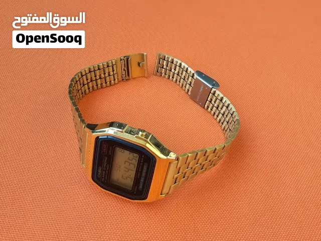 ساعة كاسيو ياباني أصلي لون ذهبي