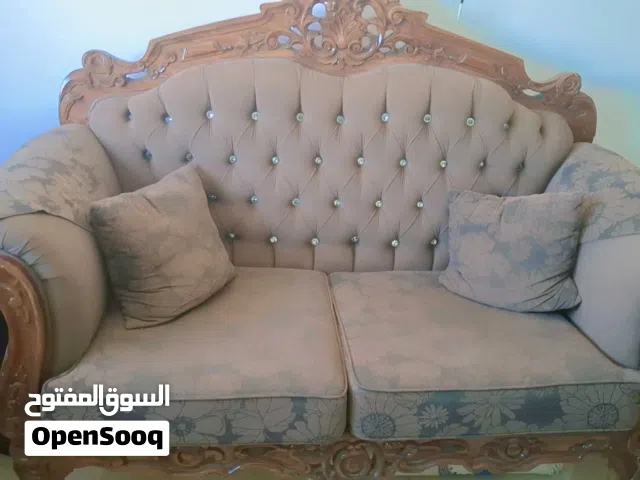 طقم كنب تفصيل خشب زان تقيل 7 مقاعد