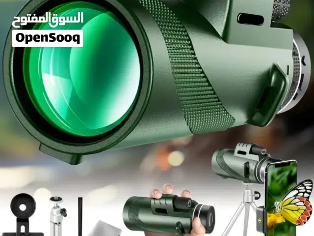 منظار تلسكوبي 10x42 مع حامل هاتف - خفيف الوزن ومتين من ABS،
