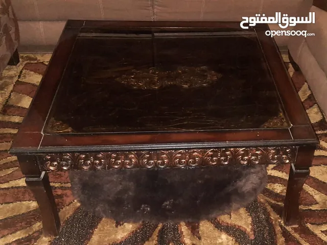 طربيزات حجم جامبو خشب ثقيل مع زجاج