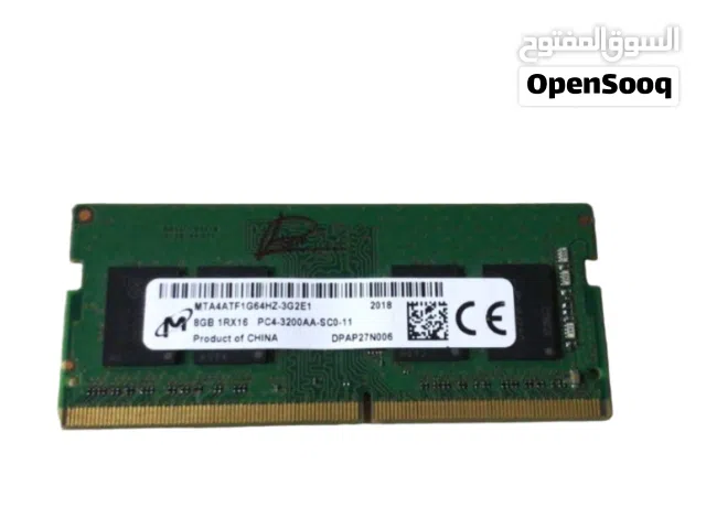 رام لابتوب DDR4 3200 8GB + M.2 SAMSUNG 8 جيجا رام بحاله ممتازه