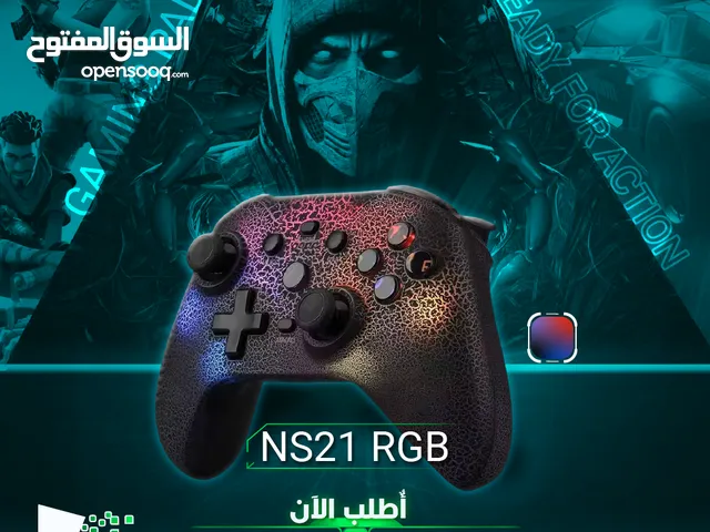 يد العاب جيمنغ اندويد مضيئة اركيد ايفون RGB PS3 IOS Android Controller Multi Platform Gamepad NS21