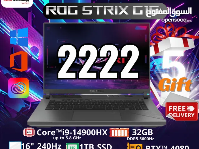 laptop ASUS ROG Strix G16 Ci9-14  لابتوب اسوس روج استريكس كور اي 9 الجيل الرابع عشر