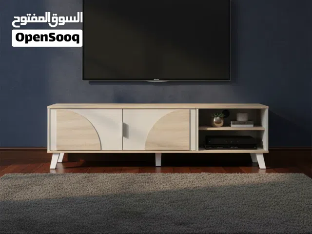طاولة تلفزيون عصرية بتصميم بلوط سونوما وأخضر غابة - TV-322