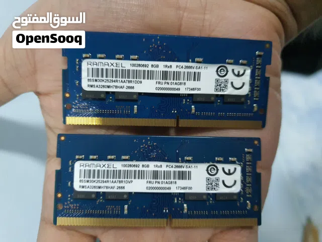 للبيع رامات لابتوب 16GB 3200mhz DDR4