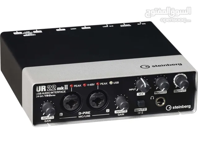 Used Steingberg ur22mk2 with mic 01 and new sound card for live