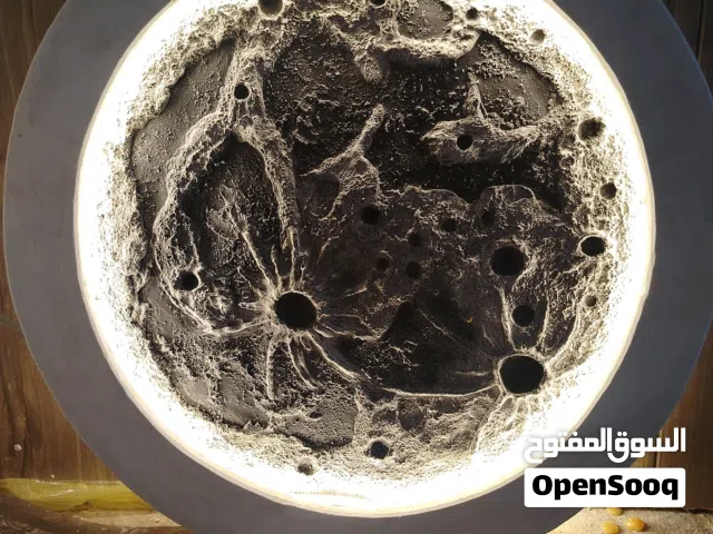أقمار مضيئه ديكورات منازل غرف صاله