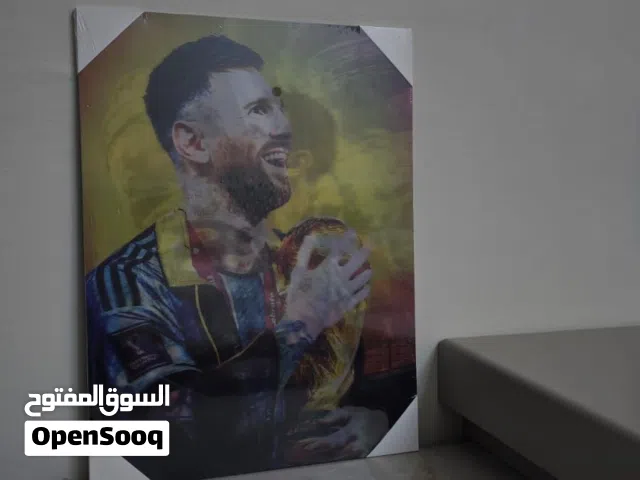 لوحة ميسي 3D من ثلاث جهات كل جهة صوره