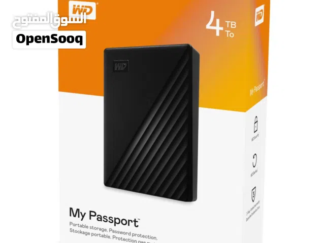 هاردسك خارجي 4TB نوع WD My Passport  مكفول سنة