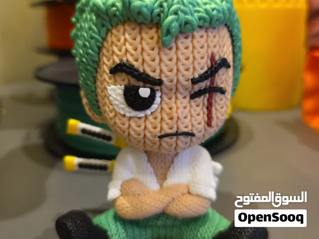 Zoro Knitted Figure مجسم زورو بتصميم الخياطه مطبوع ثلاثي الابعاد