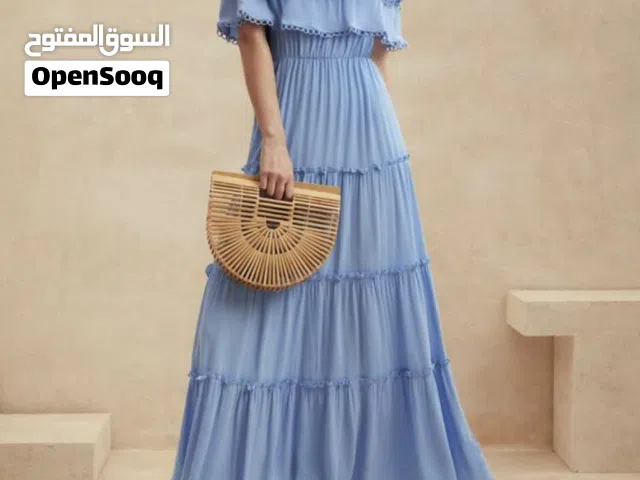 فستان طويل ازرق جديد