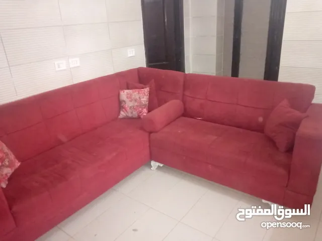 طقم كورنر 7مقاعد في حالة ممتازة خشب سويد