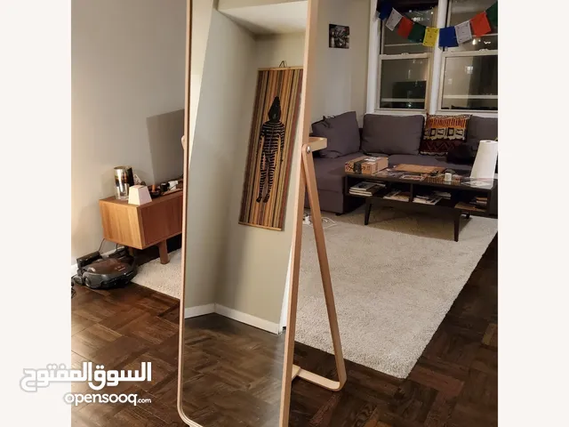 Standing mirror glass