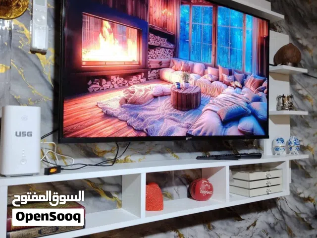 ديكور شاشه رفوف