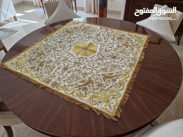 Embroidered Indian silk centre table cover شرشف طاولة تطريز هندي على حرير