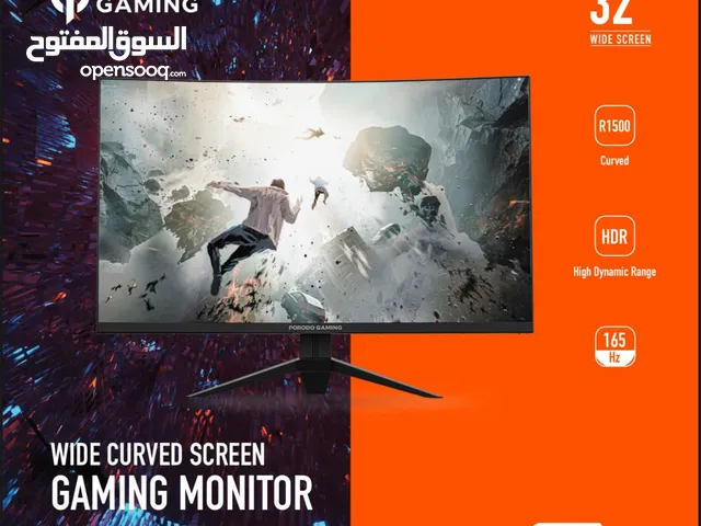 شاشة گيمنك 2k حجم 32 165Hz تدعم HDR منحنيه بدرجة 1500