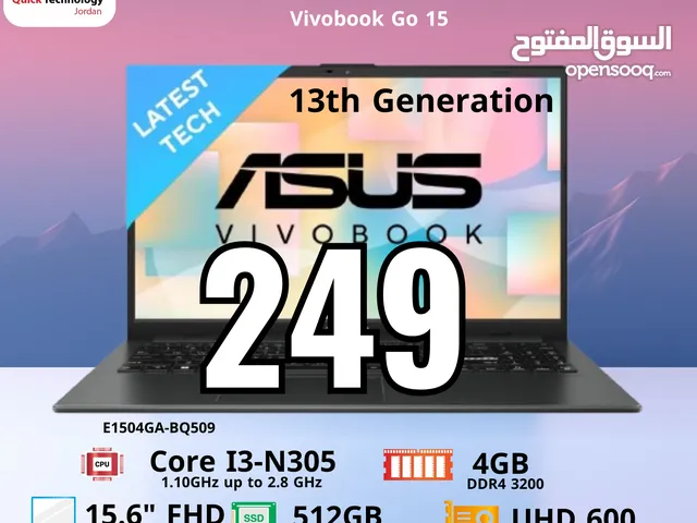 LapTop Asus Vivobook Go 15  Ci3-13N  لابتوب اسوس كور اي 3 الجيل الثالث عشر