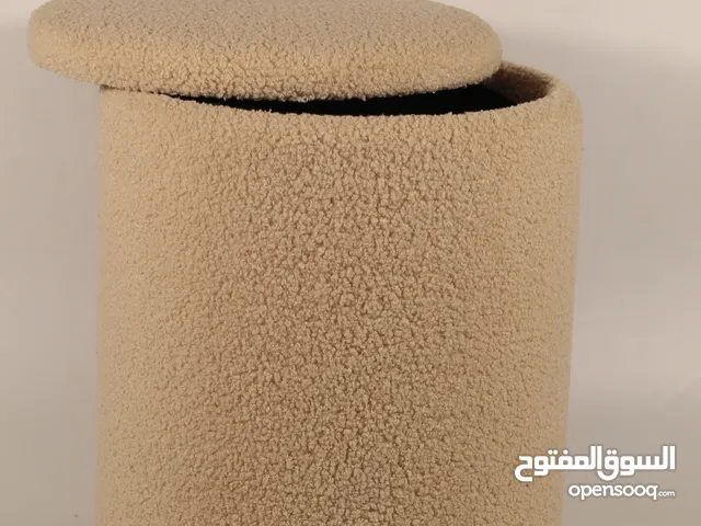 كرسي تخزين بفه لون بيج