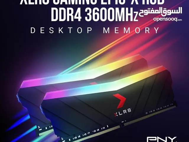 Like New - PNY XLR8 16GB (8GBx2) DDR4 3600 MHz Memory Kit EPIC-X RGB ( Black )