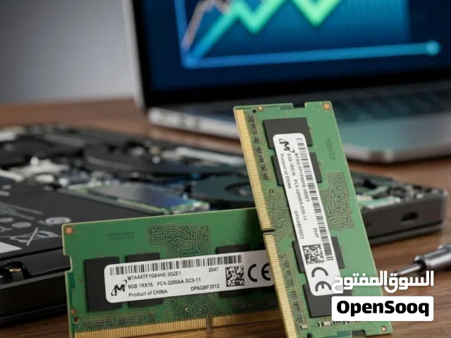 قطعتين رام Micron 8GB (المجموع 16GB) سرعة 3200