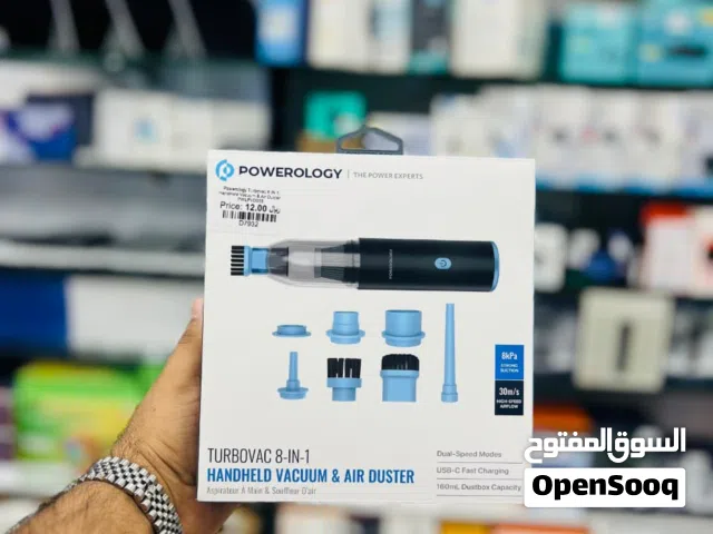 Powerology TurboVac 8 in 1 Handheld Vacuum & Air Duster (NEW)
