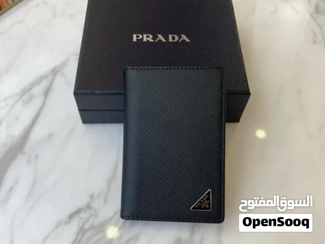 Prada Triangle logo Bi fold card holder wallet