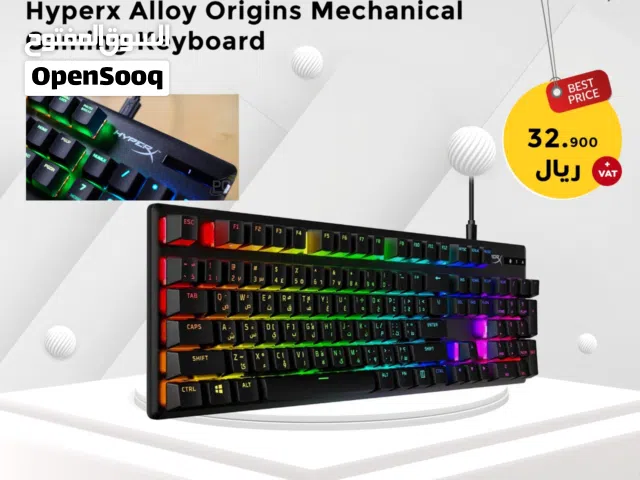 HyperX Alloy Origins - Mechanical Gaming Keyboard, Software-Controlled Light & Macro Customization,