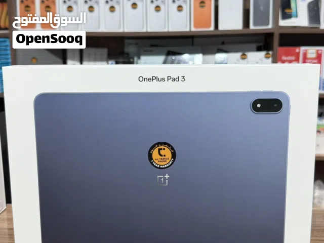 ون بلس باد 3 , ذاكرة 512GB رام 16 الشاشة 13.2 انش جديد ضمان سنة