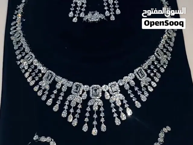 طقم زريكون (شبيه ألماس) فاخر 4 قطع