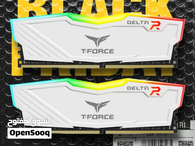 رامات tforce ddr4 3600 2×8 لون ابيض اوبن بوكس
