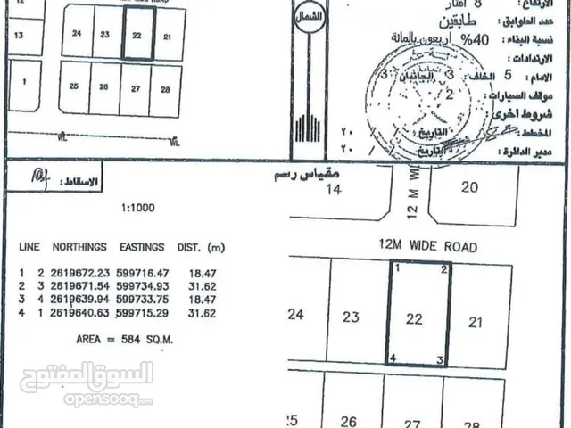 للبيع ارض سكنيه من المالك مربع الرميس بولايه بركاء