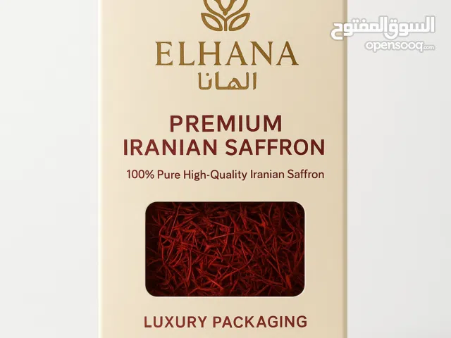 Elhana Premium Iranian Saffron – Grade A+ Pure Red Threads – Strong Aroma & Color – Luxury Packagin