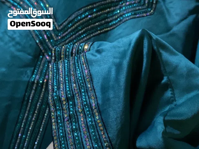 2مخور فصوص اخضر على تركواز خام شبه حرير / مخور ذهبي شبه حرير الوزن من ضعيف الى متوسط