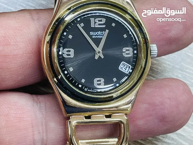 سواتش سويسري Swatch swiss الساعة بحالة الوكالة استعمال خفيف بدون علبة وكفالة شغالة 100%