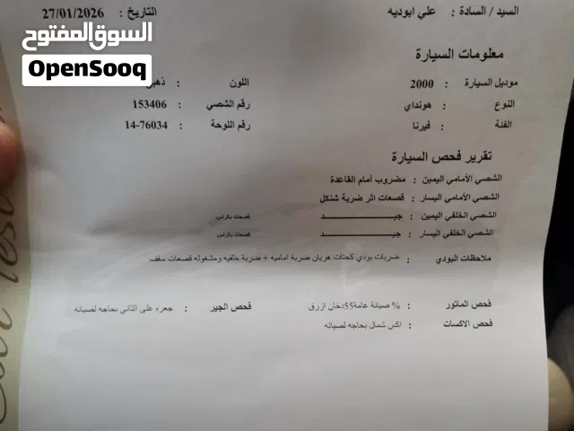 2000, هيونداي, فيرنا, Standard