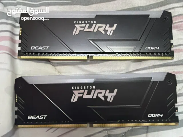 رامات Kingston FURY Beast DDR4 16GB (8×2) 3600MHz