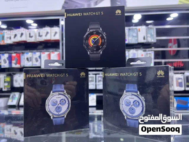 Huawei GT5 ( blue , black ) ساعة هواوي الاصدار الخامس متوفرة باللون الاسود و الازرق قياس 46مم