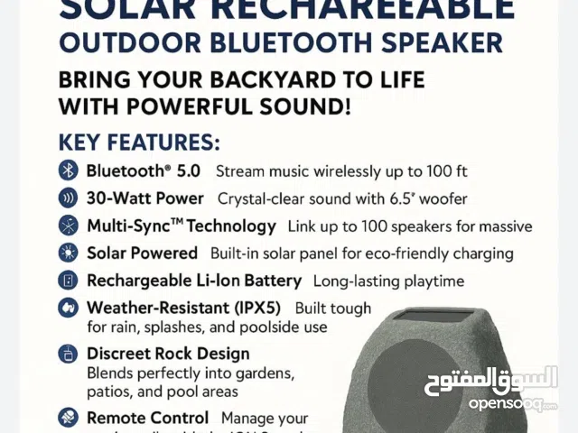 Solar rechargeable Rock speaker