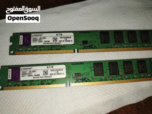 كرت شاشة Kingston 4gram الثنتين DDR3