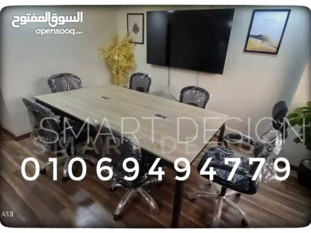 ترابيزات اجتماعات مودرن متاح جميع الالوان والمقاسات ومتاح معاينه مجانيه للشركات والمؤسسات