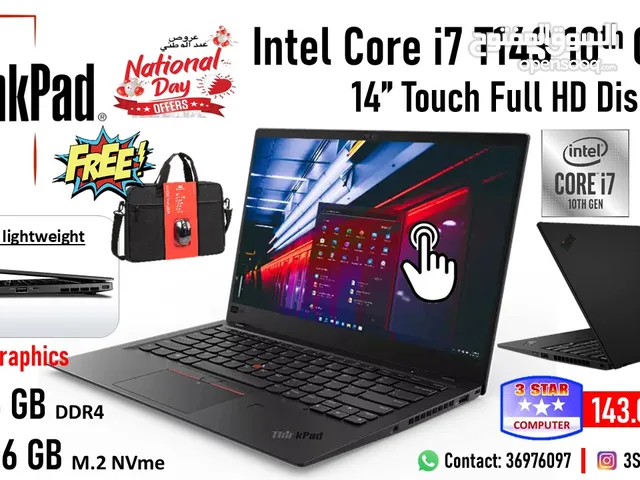 Lenovo Core i7 Touch 10th Gen Laptop 16GB RAM Just Like New FREE Bag, Mouse & Delivery