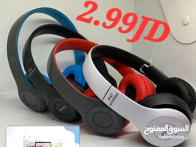أحدث إصدار لسماعات P47 صوت واضح ونقي محيطي ومايك عاليه وشحن يدوم طويلا