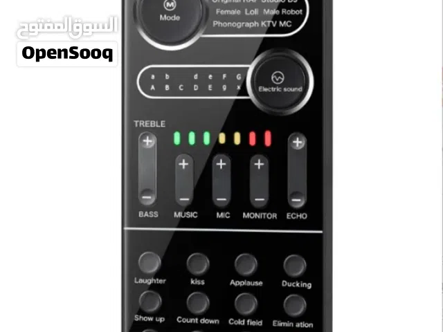 sound card اجهزة مع مايك لاسلكي للبيع تستخدم للتسجيل والالعاب والمكالمات تعمل علي الهاتف والكمبيور