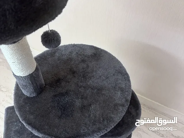 بيت للقطط بلون الكحلي جميل جدا يتكون من اربع اشياء