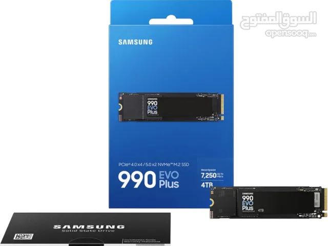 Samsung 990 EVO Plus SSD 4TB, PCIe Gen 4x4 Gen 5x2 M.2, Speeds Up-to 7,250 MB/s